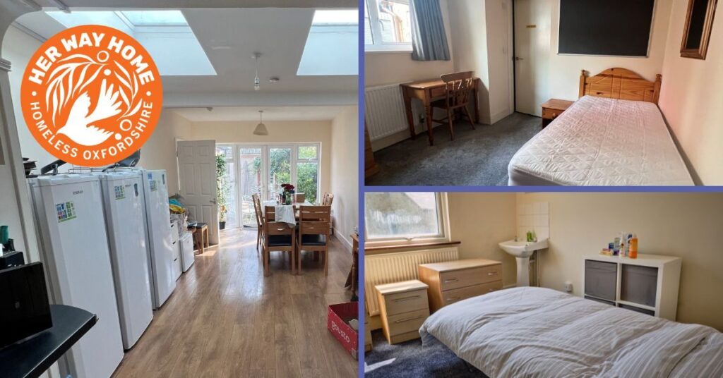Collage of photos from inside an empty house.